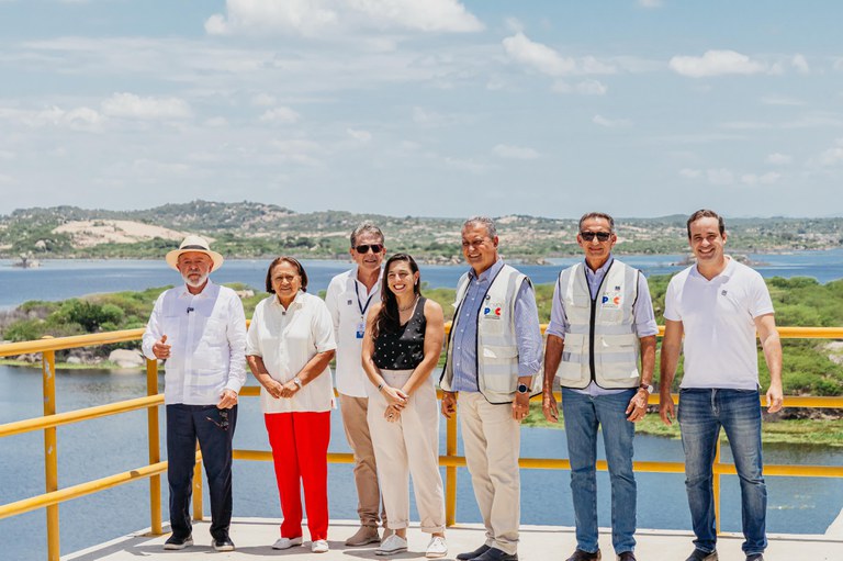 Presidente Lula visita a barragem na companhia dos ministros Rui Costa e Waldez Góes e da governadora Fátima Bezerra - Foto: Wagner Lopes | CC