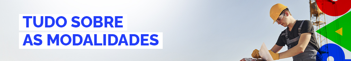 Homem trabalhando. Texto: Tudo Sobre as Modalidades