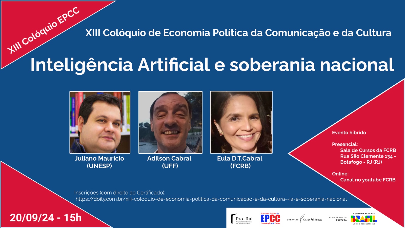 XIII Colóquio de Economia Política da Comunicação e da Cultura - Inteligência artificial e soberania nacional