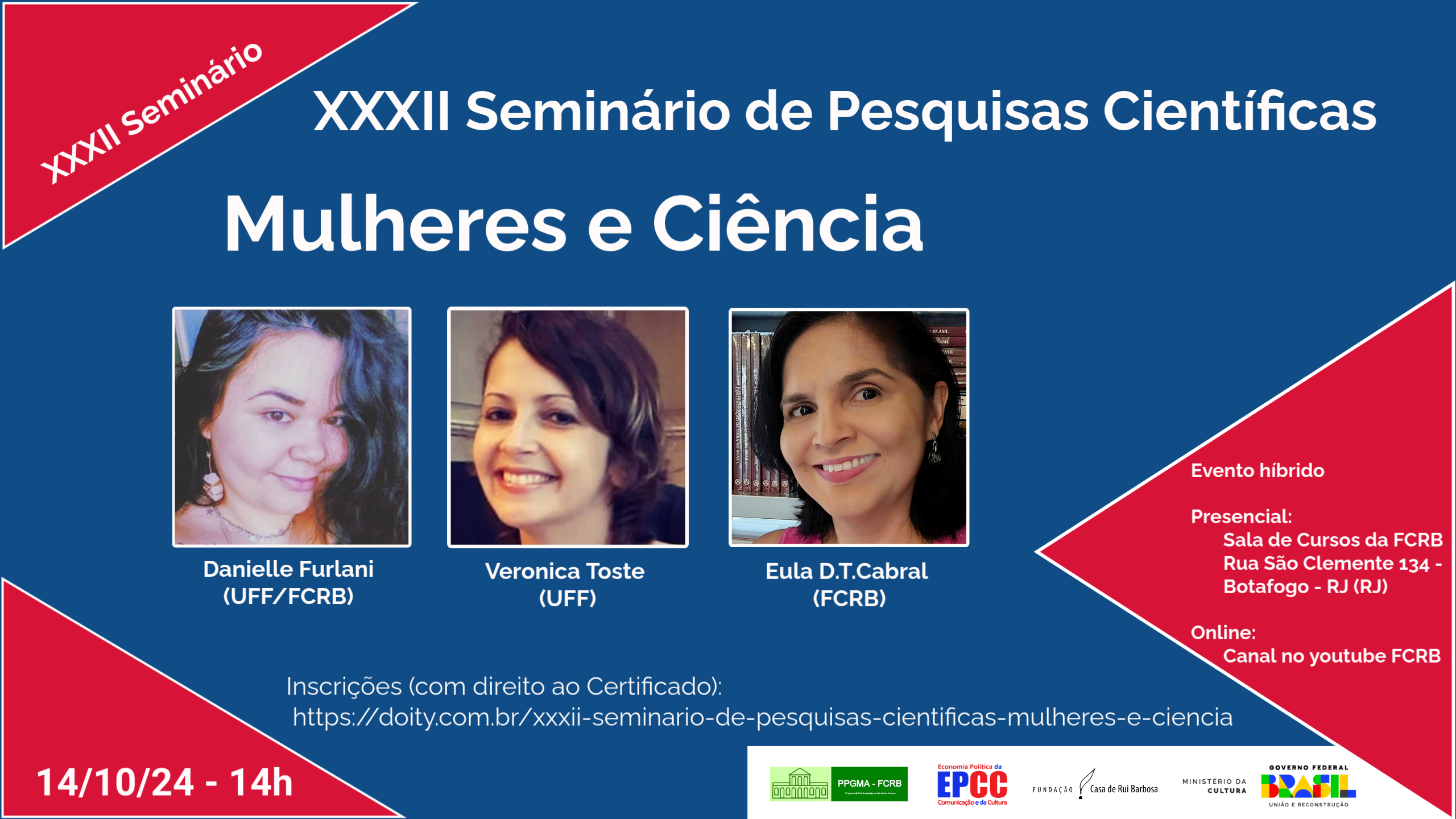 XXXII Seminário de Pesquisas Científicas : Mulheres e Ciência