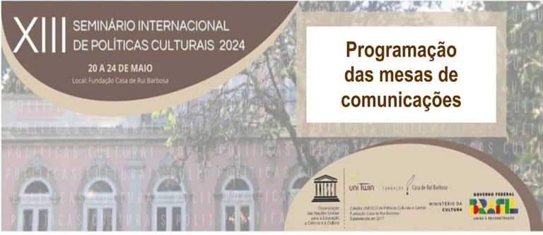 Programação das Mesas de Comunicações do Seminário