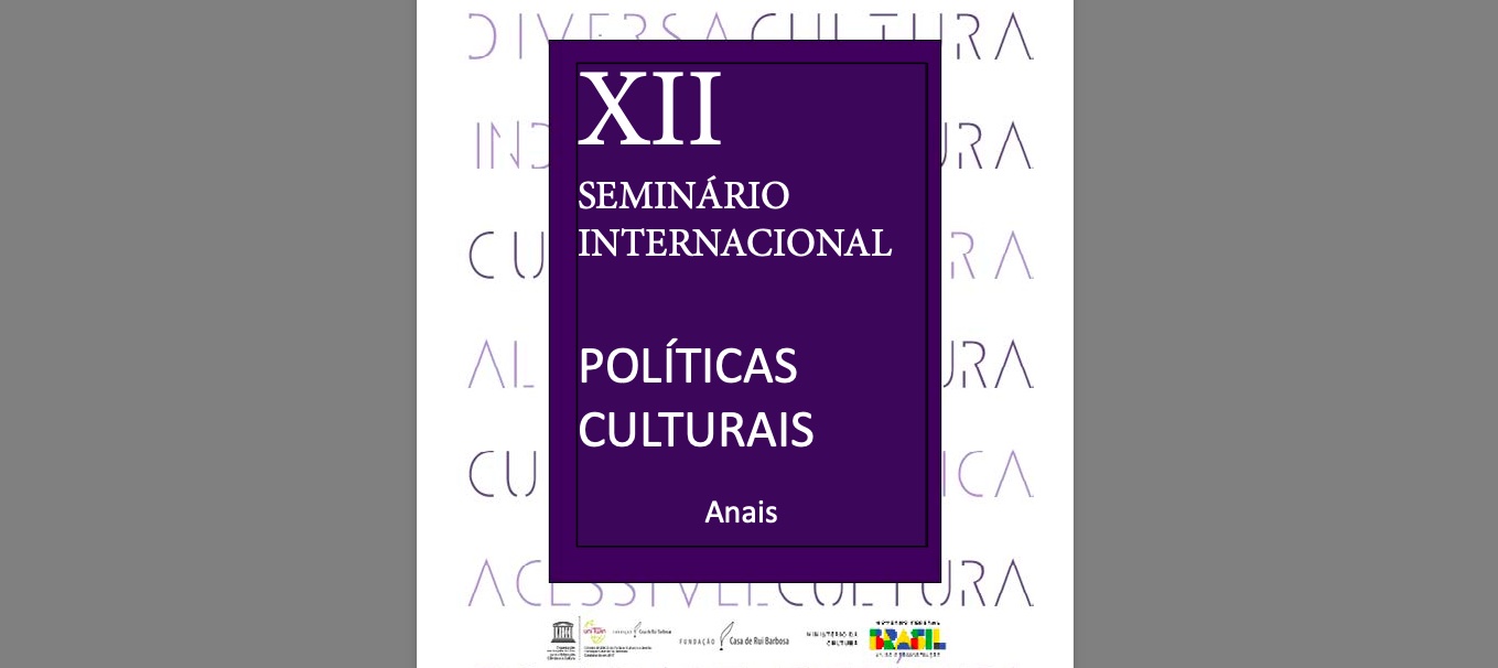 FCRB lança a obra Anais do XXII Seminário Internacional de Políticas Culturais