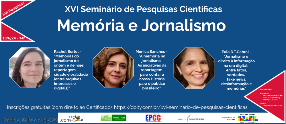 FCRB promove a realização de evento sobre Memória e Jornalismo