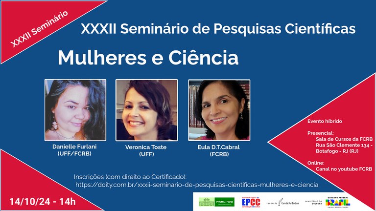 XXXII Seminário de Pesquisas Científicas: Mulheres e Ciência