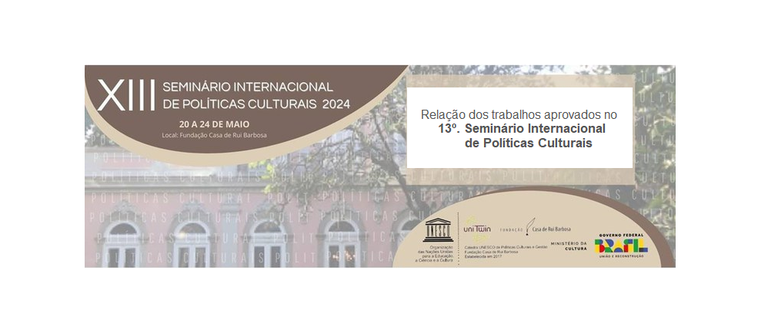 Lista de trabalhos aprovados