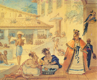 Interior de uma casa de ciganos