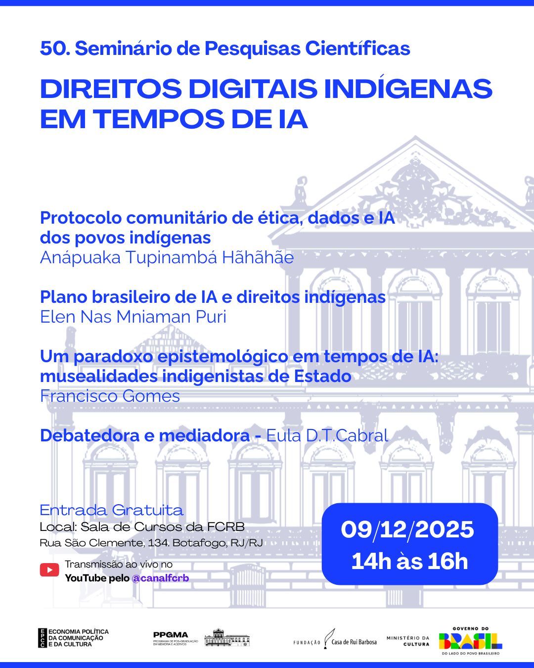 50. Seminário de Pesquisas Científicas: Direitos digitais indígenas em tempos de IA