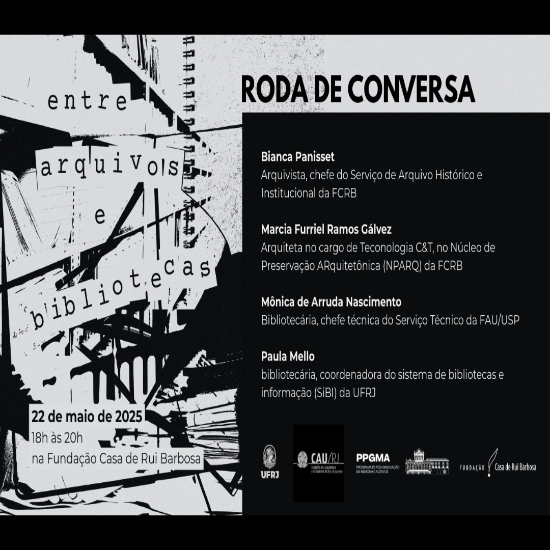 Roda de conversa "Entre Arquivos e Bibliotecas"