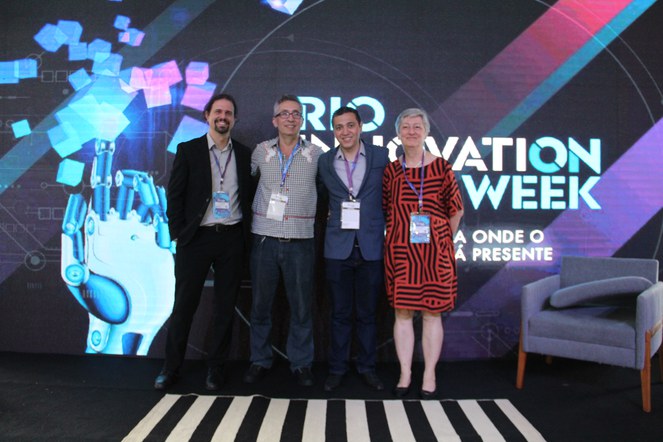 Thiago Signorini, Victor Giraldo, Clécio De Bom e Daniela Lazzaro.Crédito: Tatiana Azzi