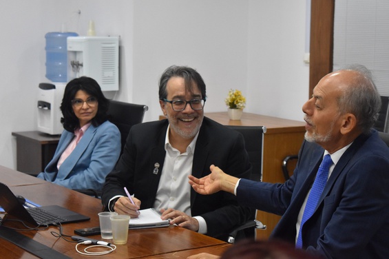 Rossana Maria de Castro, Márcio P. de Albuquerque e Inácio Arruda - Crédito: NCS/CBPF