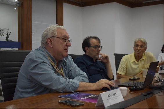 João Paulo Viola, Márcio P. de Albuquerque e Alexandre Rossi - Crédito: NCS/CBPF