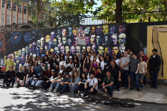 Participantes do Masterclass no Grafite da Ciência - Crédito: Ana Gouveia / NCS