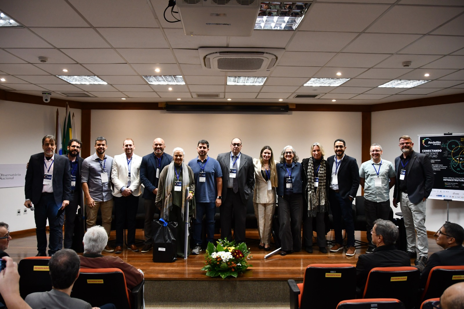 Os participantes do encontro de inauguração dos PoPs afiliados da Rede-Rio.