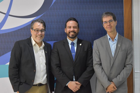 Márcio P. de Albuquerque, Daniel Almeida Filho e João Paulo Sinnecker. - Crédito: NCS/CBPF