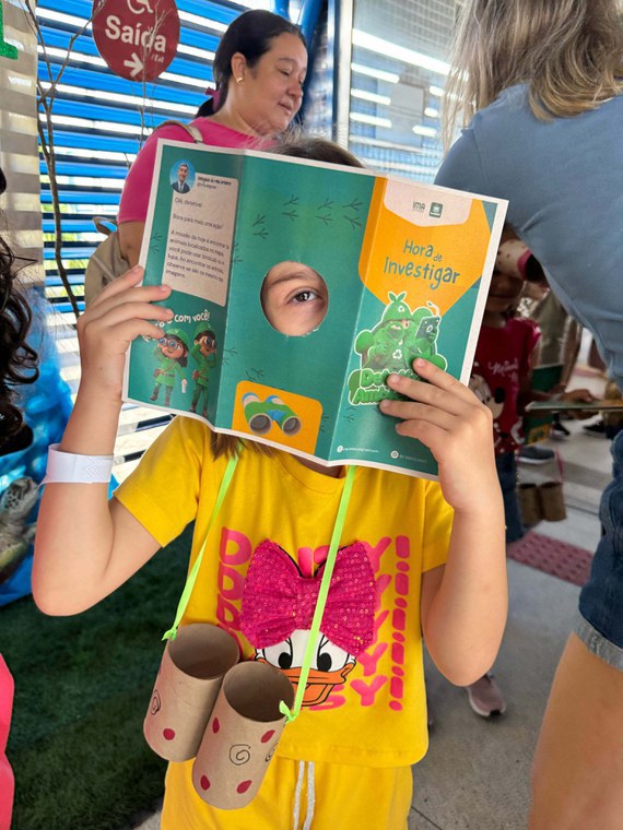 Criança no projeto embarque sustentável