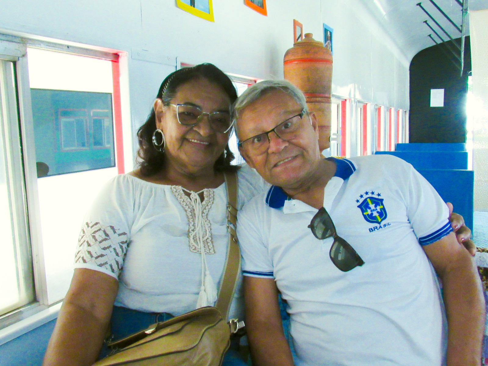 Durante a ação, passageiros tem momento de lazer no Trem da CBTU.