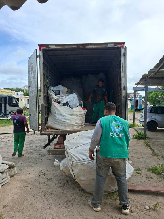 Coleta seletiva das cooperativas.
