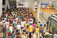 Cronograma de operação da CBTU durante Carnaval