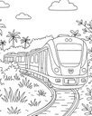 Trens da CBTU e floresta