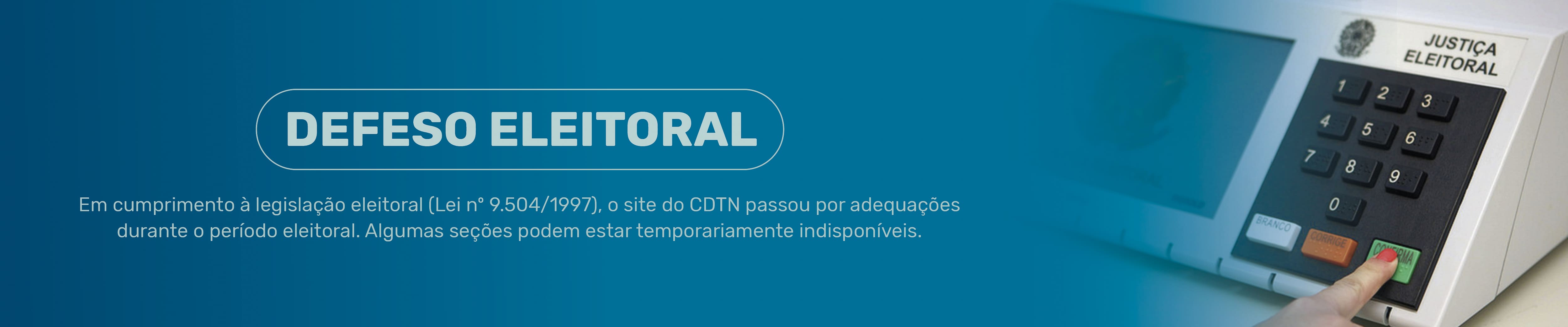 Comunicado Defeso Eleitoral