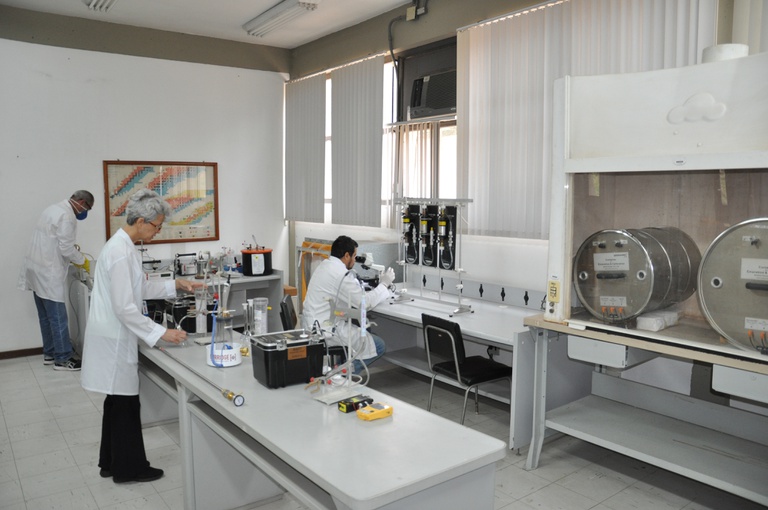 Interior do Laboratório de Radônio do CDTN
