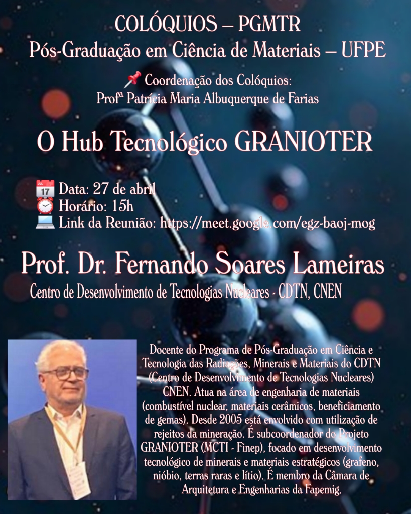 Granioter fortalece conexões acadêmicas em colóquio na UFPE