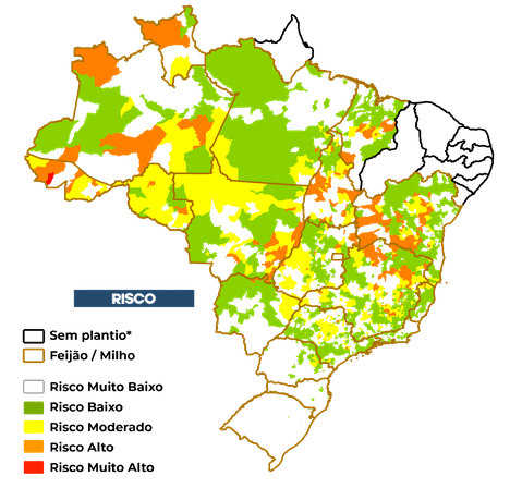 Figura 4 – Risco da Seca na Agricultura Familiar. Plantio: Nov/23.