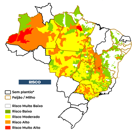 Figura 2 – Risco da Seca na Agricultura Familiar. Plantio: Jun/24.