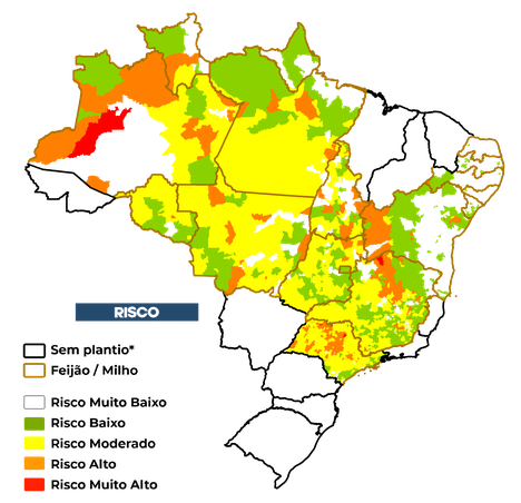 Figura 3 – Risco da Seca na Agricultura Familiar. Plantio: Mai/24.