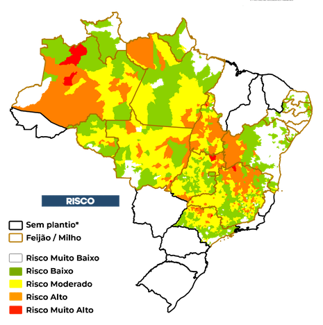 Figura 2 – Risco da Seca na Agricultura Familiar. Plantio: Mai/24.