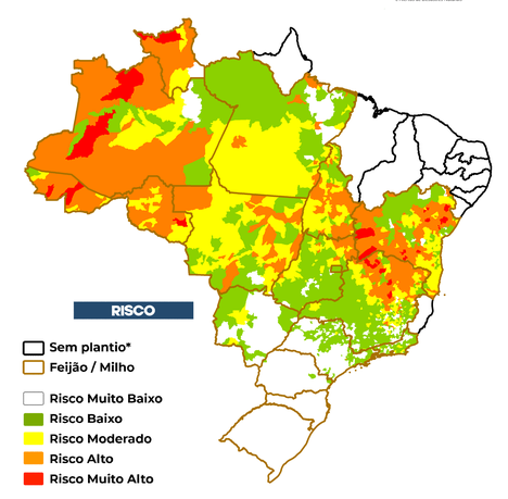 Figura 3 – Risco da Seca na Agricultura Familiar. Plantio:Out/23.