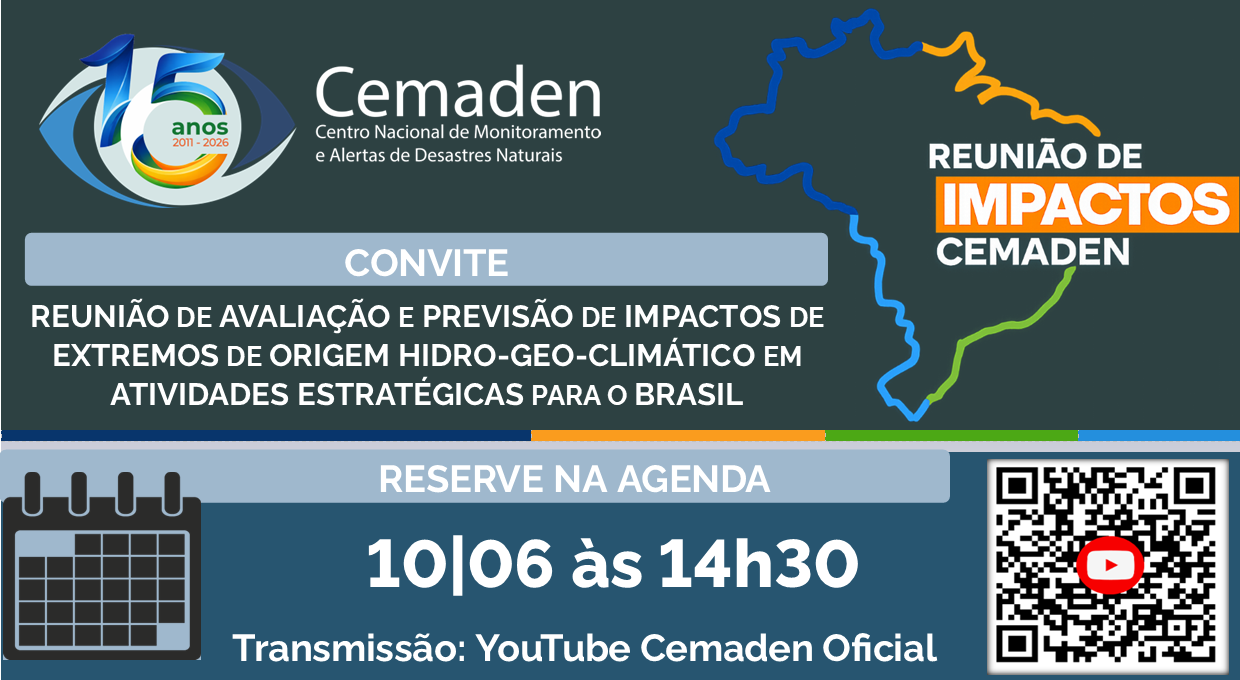 Convite: Reunião Mensal de Avaliação e Previsão de Impactos