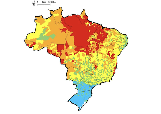 Previsão do risco de fogo por município para o trimestre outubro–dezembro, elaborada pelo Cemaden com base na atividade humana e na previsão climática sazonal do INPE, INMET e FUNCEME.