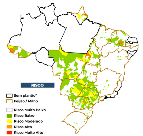Figura 3 – Risco da Seca na Agricultura Familiar. Plantio:Jan/24.