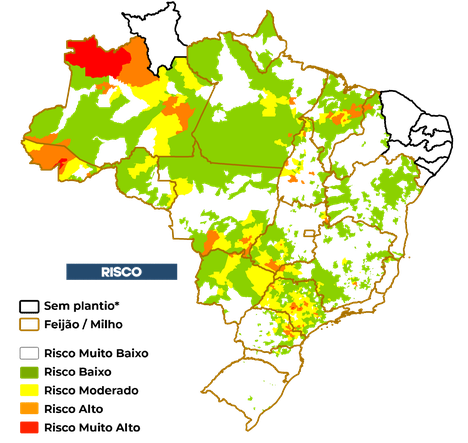 Figura 3 – Risco da Seca na Agricultura Familiar. Plantio: Dez/23.