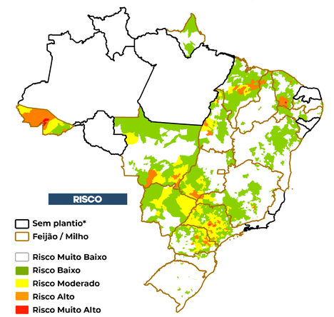 Figura 2 - Risco da Seca na Agricultura Familiar. Plantio: Jan./24.