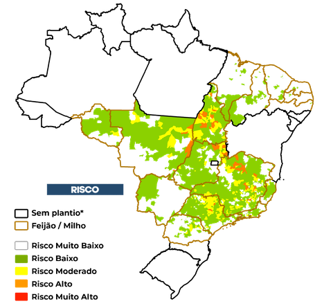 Figura 4 – Risco da Seca na Agricultura Familiar. Plantio: Mar/24.