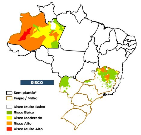 Figura 4 – Risco da Seca na Agricultura Familiar. Plantio: Set/23.