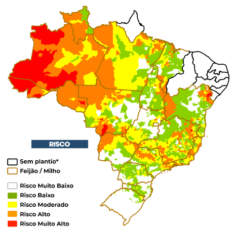Figura 2 – Risco da Seca na Agricultura Familiar. Plantio: Nov/24.