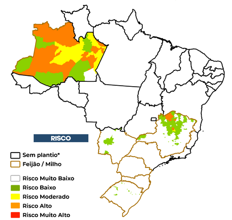 Figura 4 – Risco da Seca na Agricultura Familiar. Plantio: Ago/ 23.