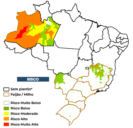 Figura 3 – Risco da Seca na Agricultura Familiar. Plantio: Set/23.