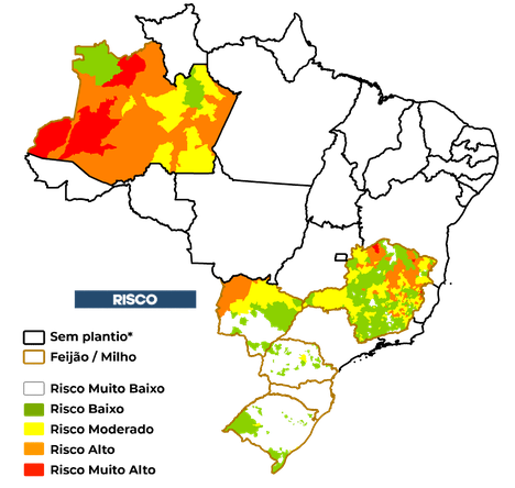 igura 4 – Risco da Seca na Agricultura Familiar. Plantio:Ago/24.