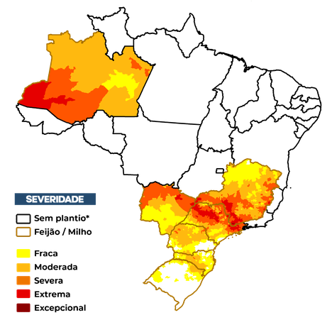 igura 1 – Severidade da seca (IIS1) referente ao mês de setembro considerando apenas os estados com calendário vigente.