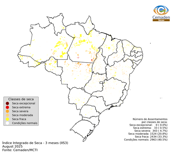 Monitoramento de seca em assentamentos rurais