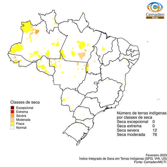 Figura 2. Seca em terras indígenas.