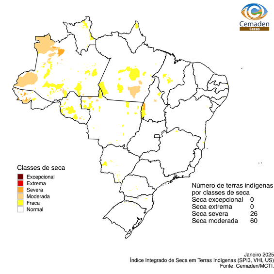 Figura 4: Seca em terras indígenas.