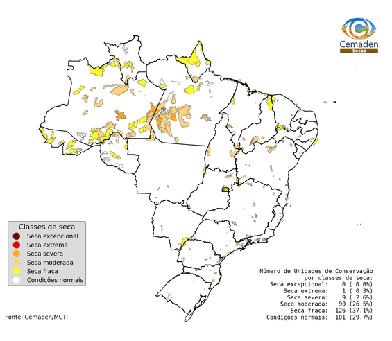 Seca em Unidades de Conservacao