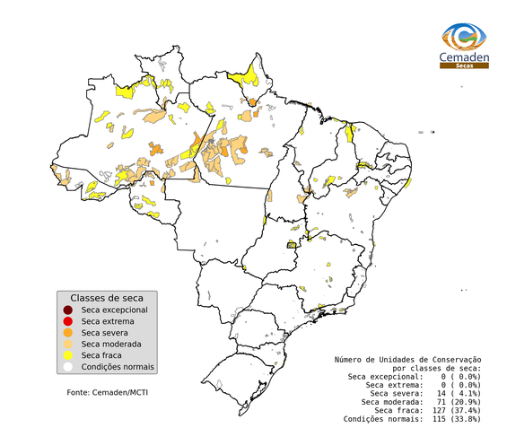 Impactos em Unidades de Conservacao.