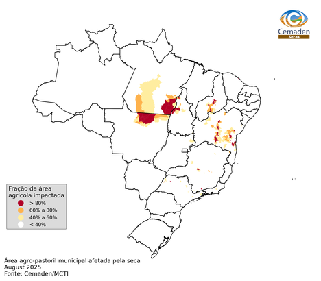 Monitoramento de seca em áreas agroprodutivas
