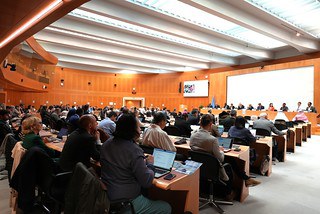 Conferência sobre Resiliência à Seca no auditório da OMM, em Genebra (Suíça) contou com a participação do Cemaden.